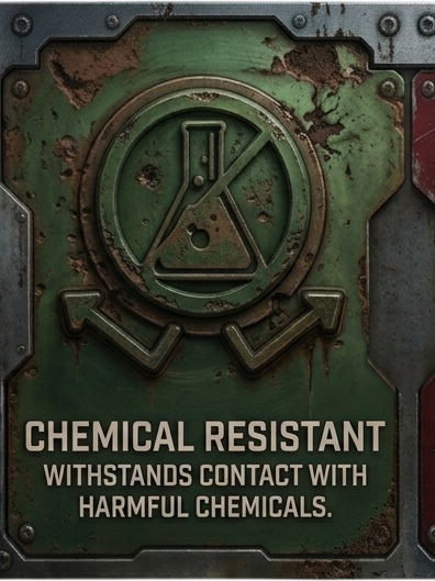 Chemical resistant — withstands contact with harmful chemicals